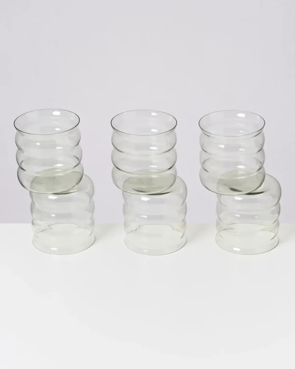 Motel a Miio Joia 6er Set Glas Bubble smaragd Discount