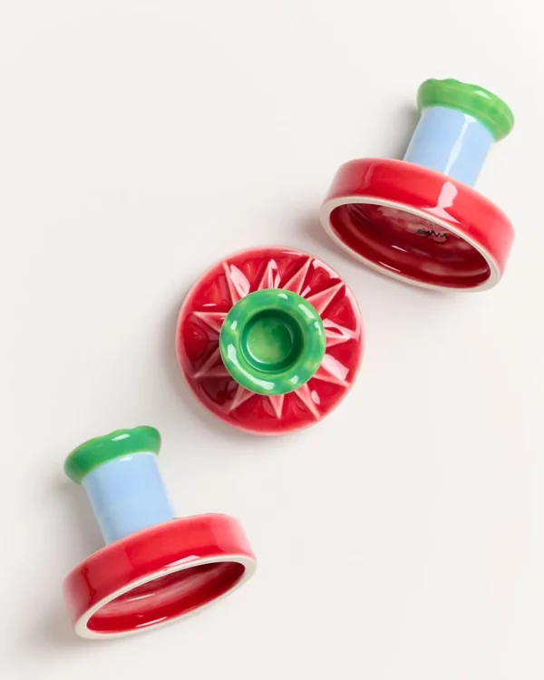 Motel a Miio X Isis-Maria Brisa Candleholder Red Blue rot blau Clearance