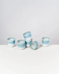 Sale Motel a Miio Alcachofra - Set Of 6 Cups Small Greenblue green Blue