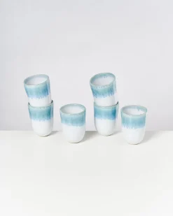 Hot Motel a Miio Alcachofra - Set Of 6 Cups Big Greenblue green Blue