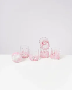 Outlet Motel a Miio Alegria - Set Of 6 Glasses Small Big Drops Pink big drops rosa