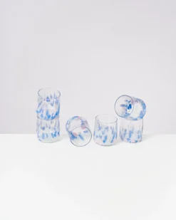 Best Motel a Miio Alegria - Set Of 6 Glasses Small Big Drops Blue big drops blau
