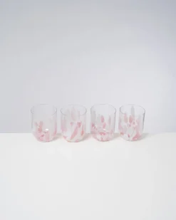 Sale Motel a Miio Alegria - Set Of 4 Glasses Large Drops Rose rosé