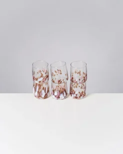 Discount Motel a Miio Alegria 6er Set Glas Klein big drops bernstein rosa