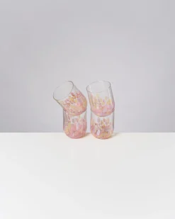 Best Motel a Miio Alegria Set Of 4 Glass Large drops pink sand