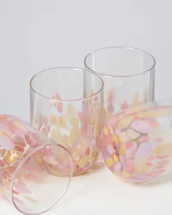 Best Motel a Miio Alegria Set Of 4 Glass Large drops pink sand