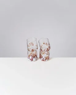 Sale Motel a Miio Alegria Set Of 4 Glasses Small big drops amber pink