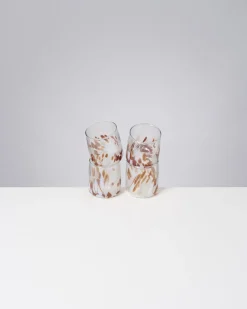 Online Motel a Miio Alegria Set Of 4 Glasses Small big drops amber sand