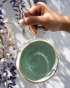 Hot Motel a Miio Areia - Mug Big With Gold Rim mint