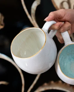 New Motel a Miio Areia - Mug Big With Gold Rim sand