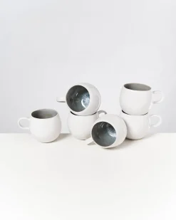 Best Motel a Miio Areia - Set Of 6 Mugs Big Grey Gray
