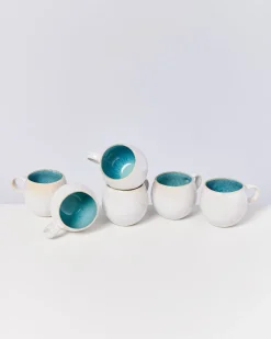 Outlet Motel a Miio Areia - Set Of 6 Mugs Small aqua