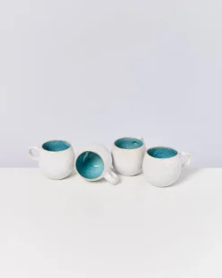 Best Motel a Miio Areia - Set Of 4 Mugs Small aqua
