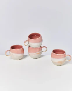 New Motel a Miio Bica - Set Of 4 Mugs Big pink cream