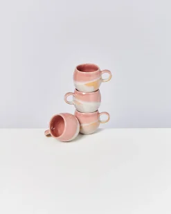 Clearance Motel a Miio Bica - Set Of 4 Mugs Small pink cream