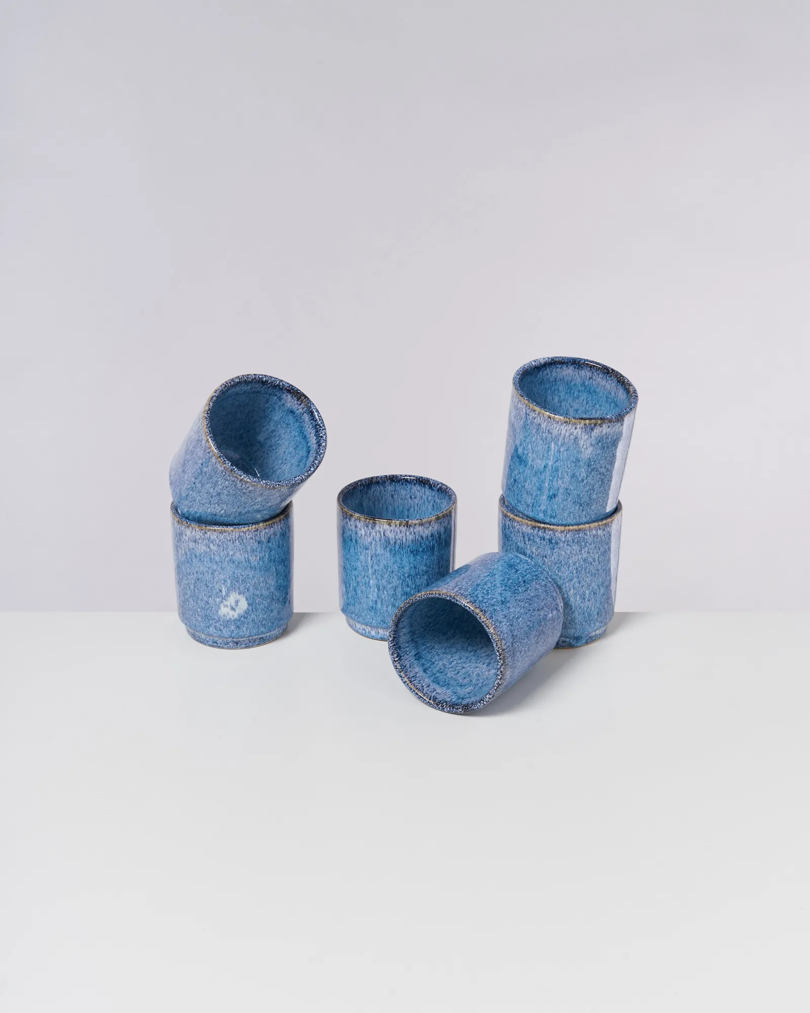 Discount Motel a Miio Cordoama - Set Of 6 Cups Small Blue Speckled speckled blue