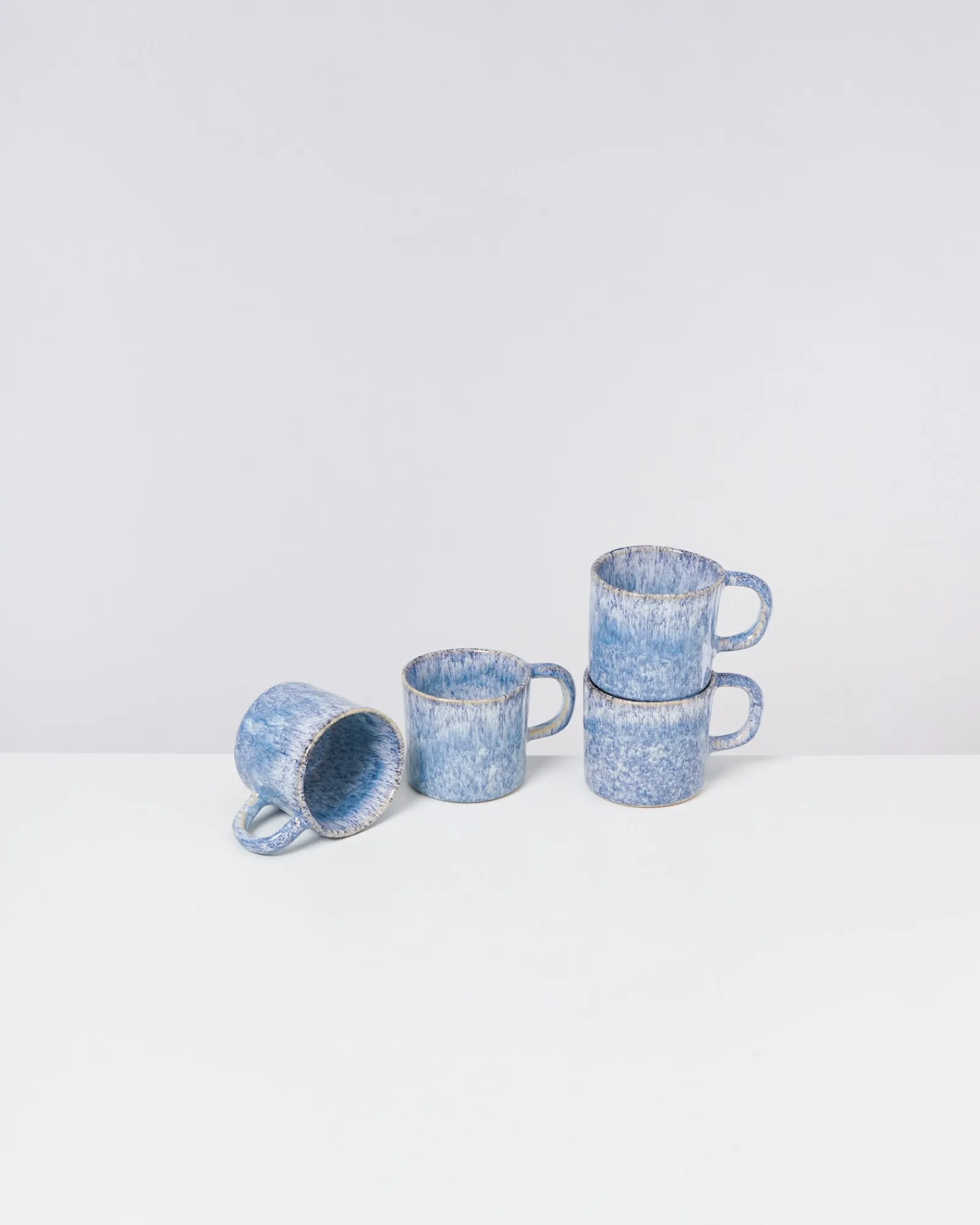 Motel a Miio Cordoama - Set Of 4 Mugs Small Blue Speckled speckled blue