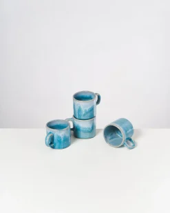 Discount Motel a Miio Cordoama - Set Of 4 Mugs Small aqua