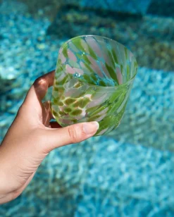 Discount Motel a Miio Joia - Glass Small Drops Green Pink grün rosa