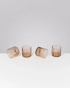 Clearance Motel a Miio Joia - Set Of 4 Glasses Flower bronze