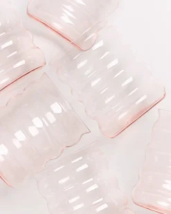 Online Motel a Miio Joia - Set Of 6 Glasses Large Bubble pink opal