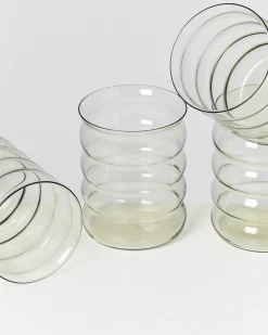 Sale Motel a Miio Joia - Set Of 4 Glasses Large Bubble Emerald smaragd