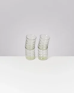 Sale Motel a Miio Joia - Set Of 4 Glasses Large Bubble Emerald smaragd