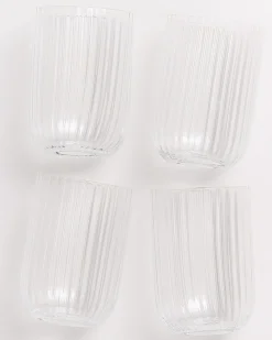 Hot Motel a Miio Joia - Set Of 4 Glasses Riffled Classic transparent
