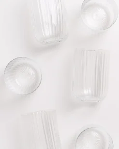 Clearance Motel a Miio Joia - Set Of 6 Glasses Riffled Classic transparent