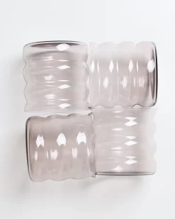 Motel a Miio Joia 4er Set Glas Bubble amethist