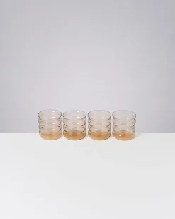 New Motel a Miio Joia 4er Set Glas Bubble bronze