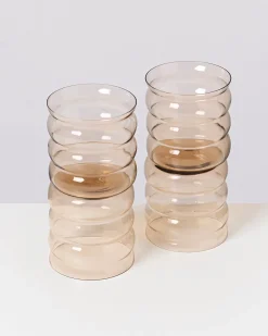 New Motel a Miio Joia 4er Set Glas Bubble bronze