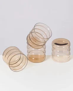 New Motel a Miio Joia 4er Set Glas Bubble bronze