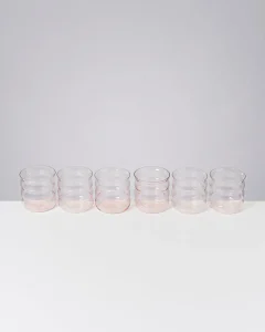 Clearance Motel a Miio Joia 6er Set Glas Bubble pink opal