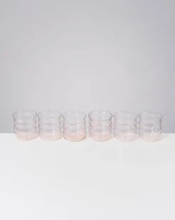 Clearance Motel a Miio Joia 6er Set Glas Bubble pink opal