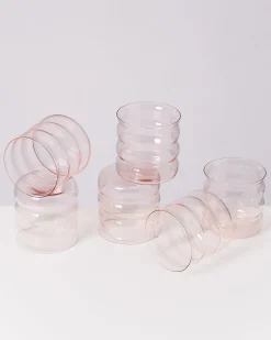 Clearance Motel a Miio Joia 6er Set Glas Bubble pink opal