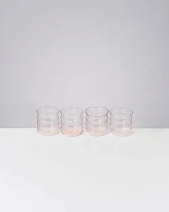 Hot Motel a Miio Joia 4er Set Glas Bubble pink opal