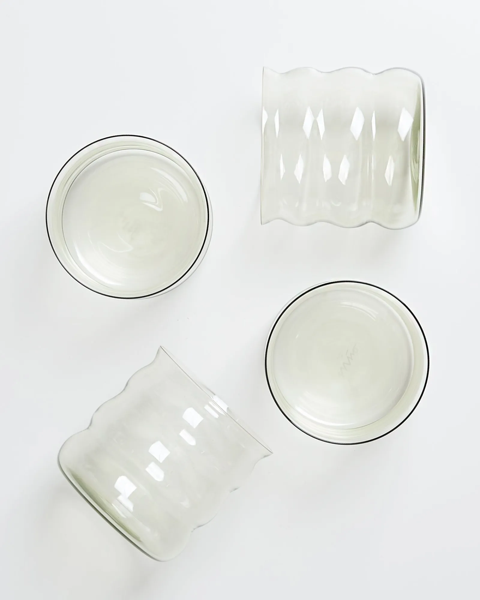 Hot Motel a Miio Joia 4er Set Glas Bubble smaragd