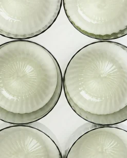 Outlet Motel a Miio Joia 6er Set Glas Riffled smaragd