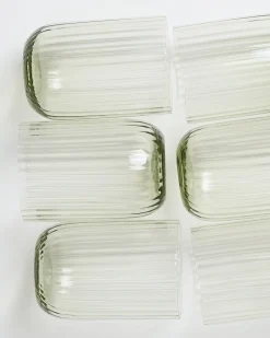 Outlet Motel a Miio Joia 6er Set Glas Riffled smaragd