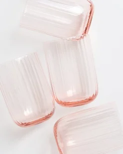 Online Motel a Miio Joia 4er Set Glas Riffled pink opal