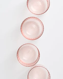 Online Motel a Miio Joia 4er Set Glas Riffled pink opal