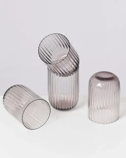 New Motel a Miio Joia 4er Set Glas Riffled amethist