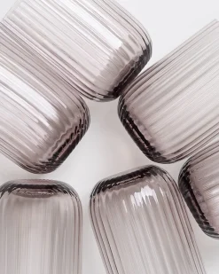 Motel a Miio Joia 6er Set Glas Riffled amethist