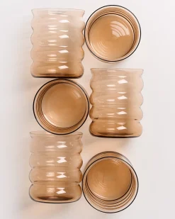 Motel a Miio Joia -Set Of 6 Glasses Large Bubble bronze