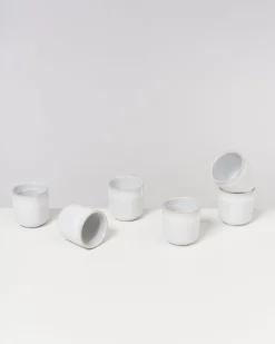 Clearance Motel a Miio Melides - Set Of 6 Cups Small white
