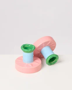 Outlet Motel a Miio X Isis-Maria Brisa Candleholder Pink Blue rosa blau
