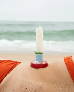 New Motel a Miio X Isis-Maria Brisa Candleholder Red Blue rot blau