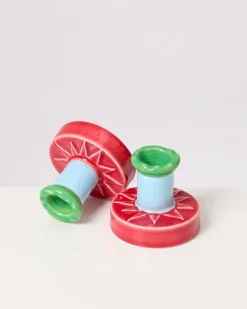 New Motel a Miio X Isis-Maria Brisa Candleholder Red Blue rot blau