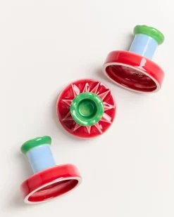 New Motel a Miio X Isis-Maria Brisa Candleholder Red Blue rot blau